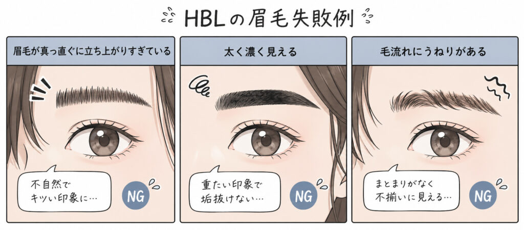 HBL 池袋 眉毛失敗例