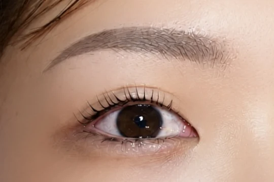 アーチ眉とLカールの組み合わせ写真