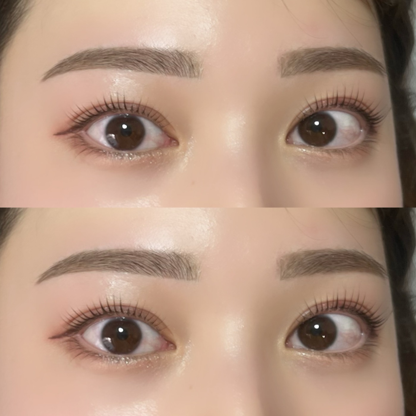 美眉スタイリングWAXとまつげパーマの仕上がり写真